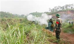 Trung đoàn 123 (Bộ CHQS tỉnh Lạng Sơn) diễn tập bắn đạn thật cấp đại đội